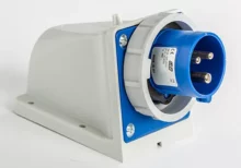 Clavija mural 16A 2P+T 230VCA 6h Azul IP66-IP67