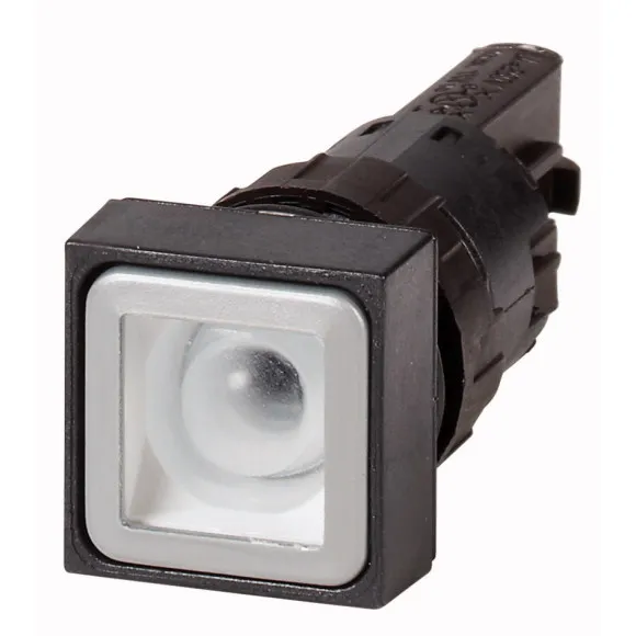 Q25DR-X RMQ16 Botón cuadrado sin placa 25X25mm Plano B/negro 16mm Mantenido