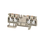 A4C 2.5 Clema Push-in 4 conexiones 2.5mm² 28-12AWG 24A 800VCA Beige oscuro